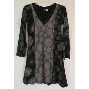 Aller Simplement dress multi color print sz Small